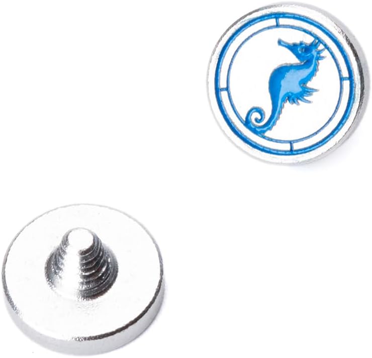 DBZZ Hippocampus japonicus Soft Release Button - Red - fits Any Standard Threaded Release - Fujifilm X100V, X100F, X100T, Xpro3 & Xpro2, X-T3, X-T2, X-E3, X-E2s, X-E2, X-T30, X-T20 (Silvery) - Image 1